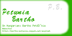 petunia bartho business card